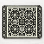 Black and White Mandala Motif by Vision Studio Mouse Pad