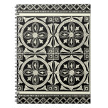 Black and White Mandala Motif by Vision Studio Notebook