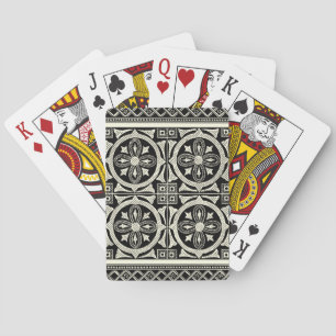 Black and White Mandala Motif by Vision Studio Poker Cards