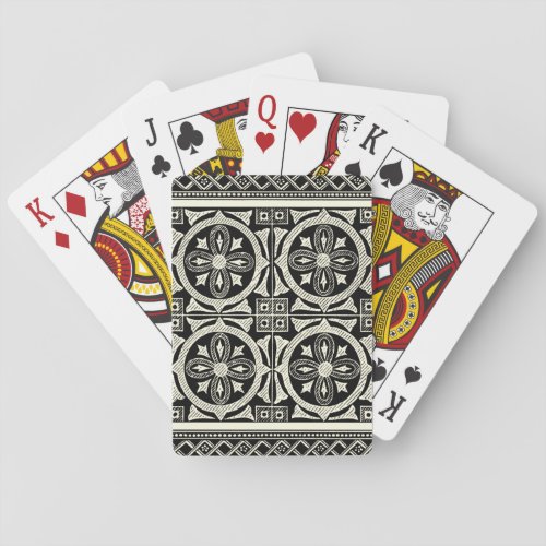 Black and White Mandala Motif by Vision Studio Poker Cards