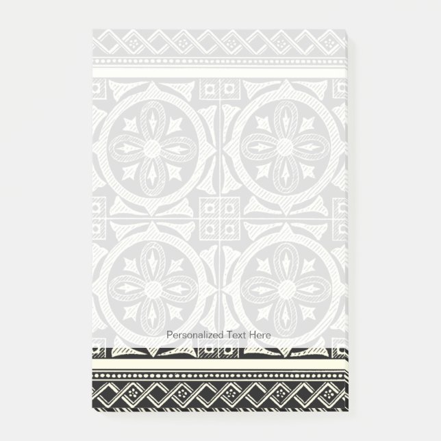 Black and White Mandala Motif by Vision Studio Post-it Notes (Front)