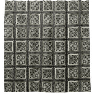 Black and White Mandala Motif by Vision Studio Shower Curtain