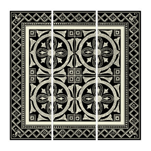 Black and White Mandala Motif by Vision Studio Triptych