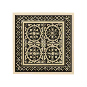 Black and White Mandala Motif by Vision Studio Wood Wall Decor