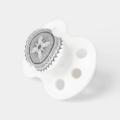 Black and white mandala pacifier (Front Right)