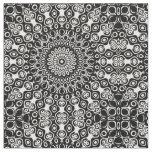 Black and White Mandala Pattern Fabric