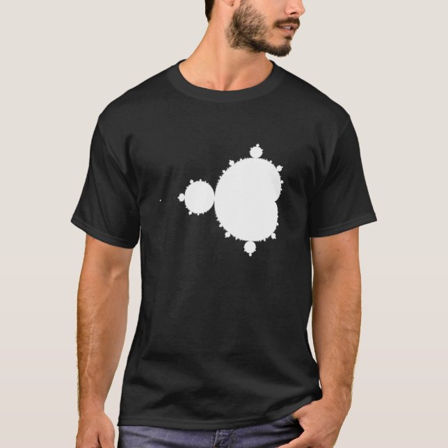 Black and White Mandelbrot T-Shirt (Front)