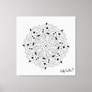 Black and White Mandella Canvas Print