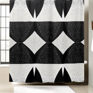 Black and White Manly Shower Curtain Style 1