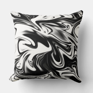 Black And White Marble, Big Throw Cushion. Pillow