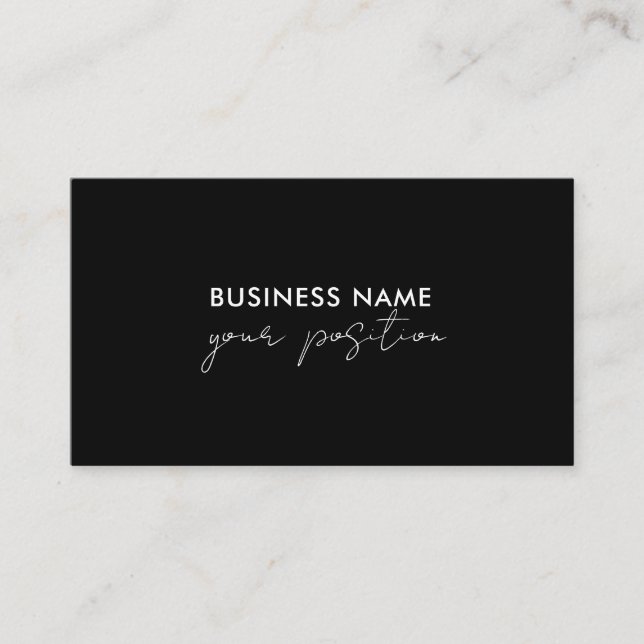 Black and White Marble Business Card (Front)