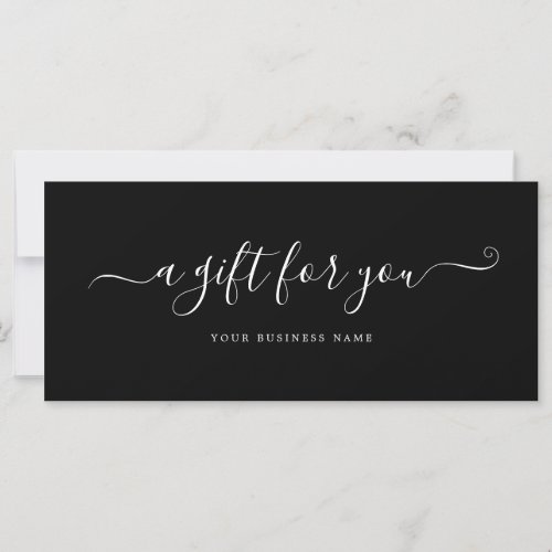 Black and White Marble Business Gift Certificate