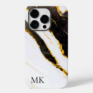Black and White Marble Case-Mate iPhone 14 Pro Case