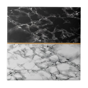 Black and White Marble Ceramic Tile