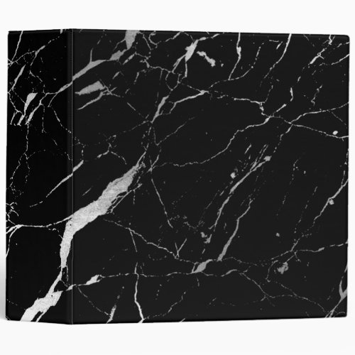 Black and White Marble Designer 3 Ring Binder