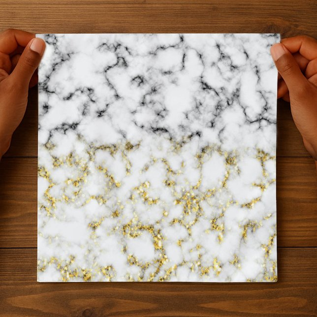 Black and white marble gold sparkle flakes bandana (Creator Uploaded)