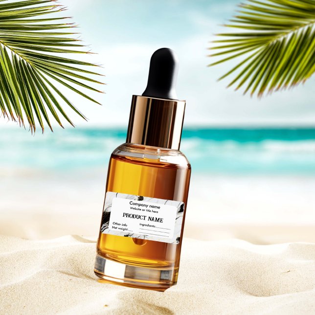 Black and white marble label (Creator Uploaded)