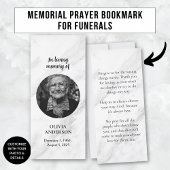 Black and White Marble Memorial Prayer Photo