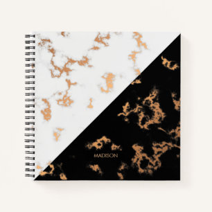 Black and White Marble Notebook