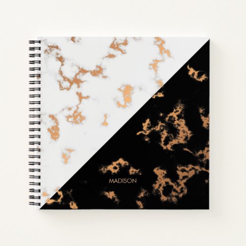 Black and White Marble Notebook