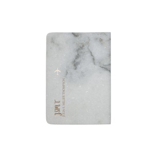 Black and White Marble Passport Holder Zazzle