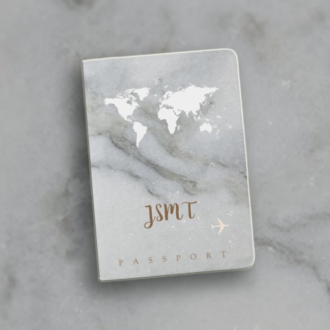 Black and White Marble Passport Holder (Creator Uploaded)