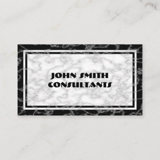Black and White Marble pattern Business Card