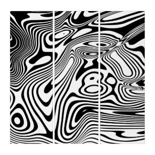 Black White Psychedelic Art Wall Decor Zazzle