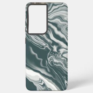 Black And White Marble Seamless Texture  Samsung Galaxy S21 Ultra Case
