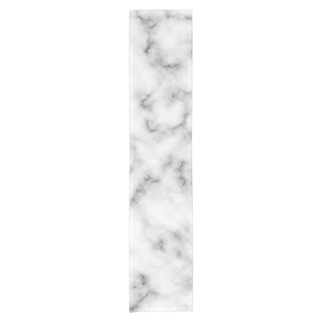 Black and White Marble Short Table Runner (Front)
