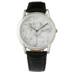 black and white marble stone finish watch