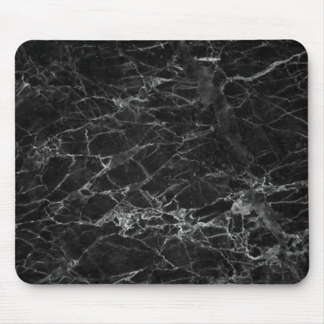 Black and White Marble Texture Mouse Pad (Front)
