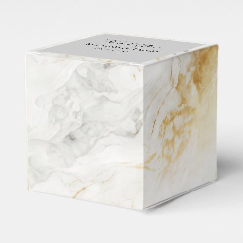 Black And White Marble Wedding Favor Box