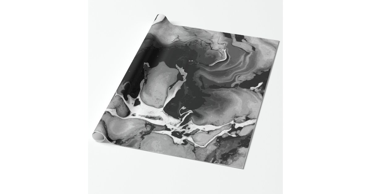 Black and white Marble Wrapping Paper