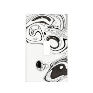 Black and white marbling c) light switch cover