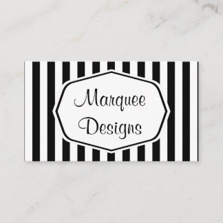 Black and White Marquee Business Card