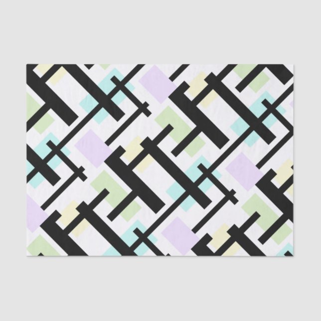 Black and White Marquee Tissue Paper (Front)