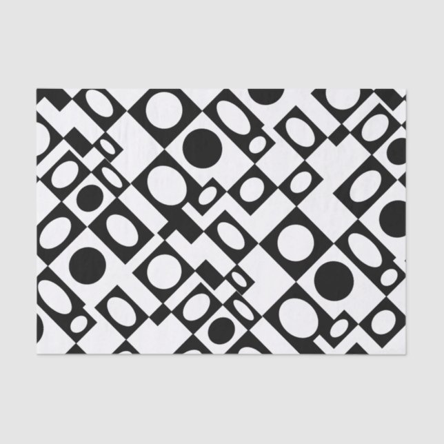 Black and White Marquee Tissue Paper (Front)
