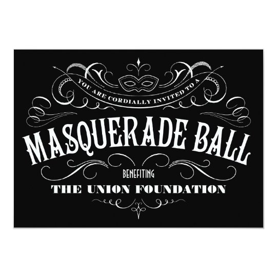Black And White Masquerade Ball Invitations Zazzle Com
