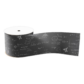 Black and white math formulas and equations craft grosgrain ribbon