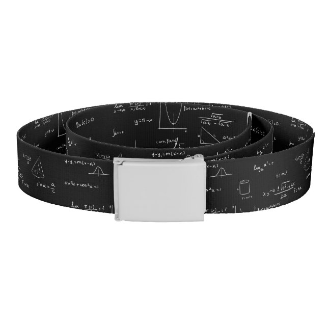 Black and White Mathematics formulas and equations Belt (Coil)