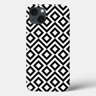 Black and White Meander Battery Case