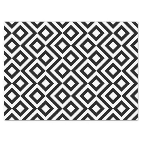 Black and White Meander Tissue Paper