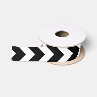 Black and White Medium Vertical Chevron Ribbon