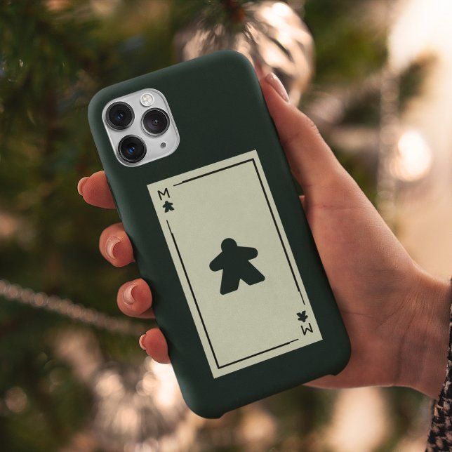 Black and White Meeple Ace Playing Card  Case-Mate iPhone Case (Creator Uploaded)