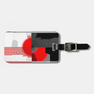 Black and white meets red Version 4 Luggage Tag