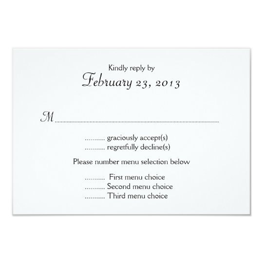 wedding reply card