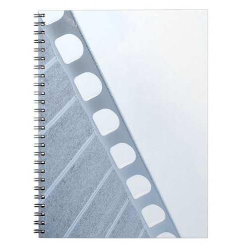 Black and white metal frame notebook