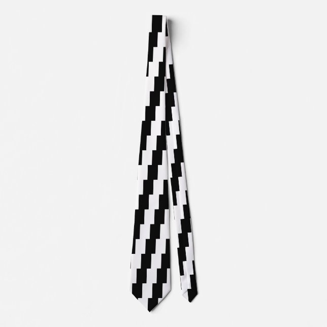 Black And White Middle Customize This Tie (Front)