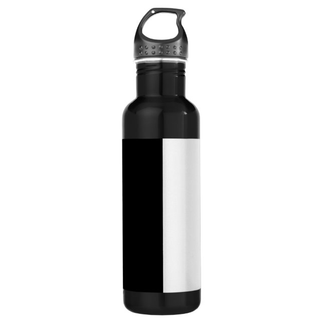Black And White Middle Customize This Water Bottle (Front)